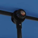 Garden Parasol with Aluminium Pole 180x110 cm Azure Blue - Low Angle