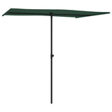 Garden Parasol with Aluminium Pole 2x1.5 m Green