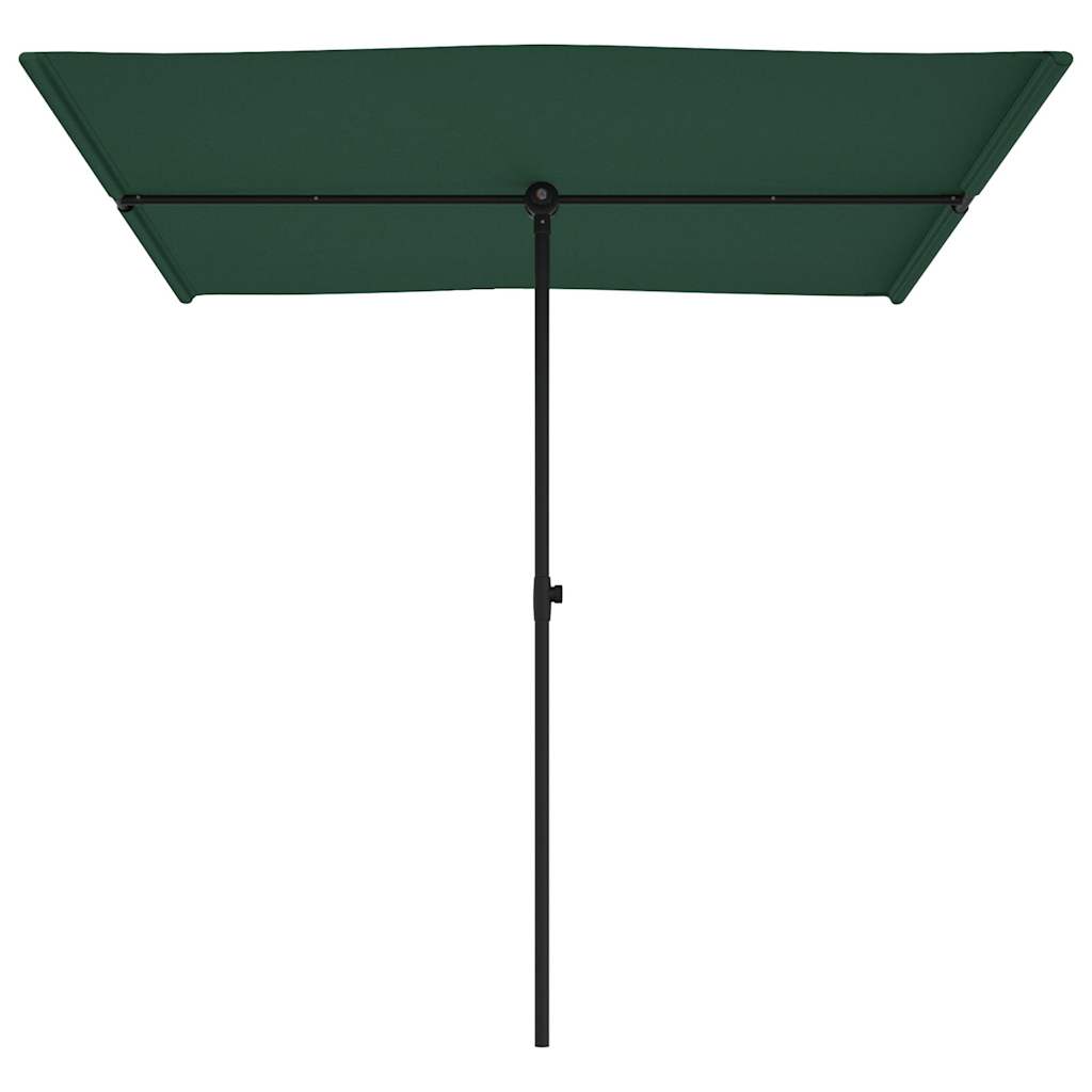 Garden Parasol with Aluminium Pole 2x1.5 m Green