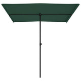Garden Parasol with Aluminium Pole 2x1.5 m Green