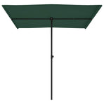 Garden Parasol with Aluminium Pole 2x1.5 m Green