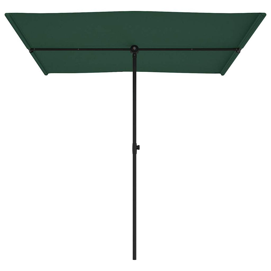 Garden Parasol with Aluminium Pole 2x1.5 m Green