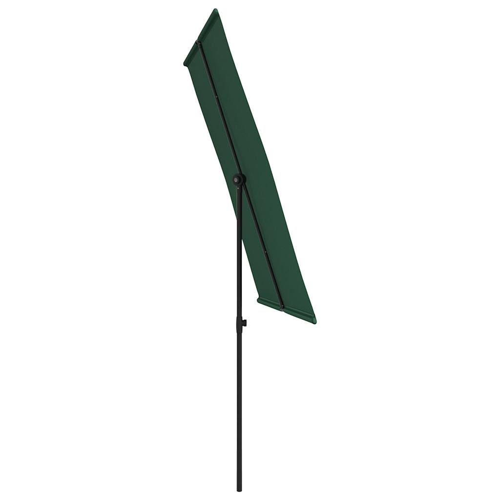 Garden Parasol with Aluminium Pole 2x1.5 m Green