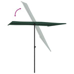 Garden Parasol with Aluminium Pole 2x1.5 m Green