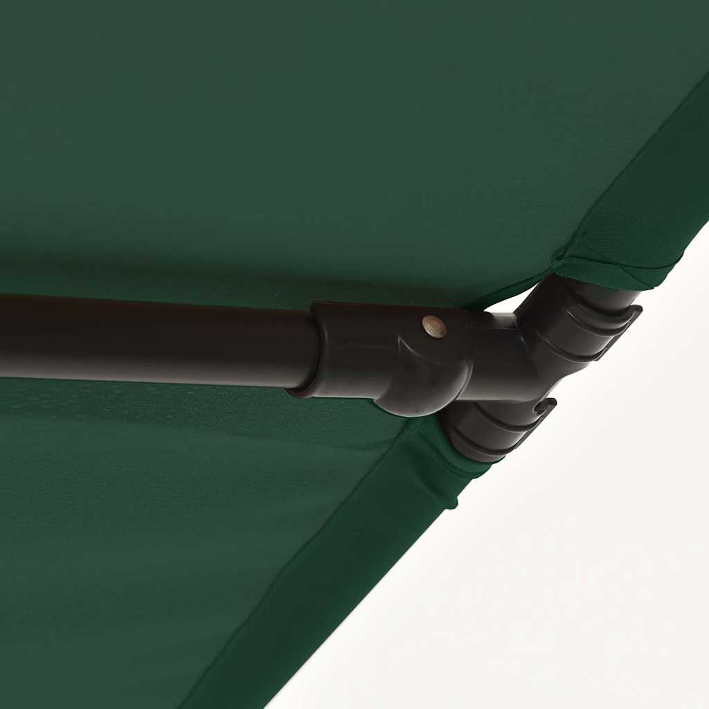 Garden Parasol with Aluminium Pole 2x1.5 m Green