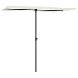 Garden Parasol with Aluminium Pole 2x1.5 m Sand White - Side View