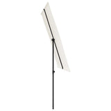 Garden Parasol with Aluminium Pole 2x1.5 m Sand White