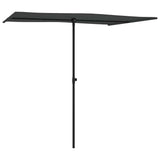 Garden Parasol with Aluminium Pole 2x1.5 m Anthracite - Side View