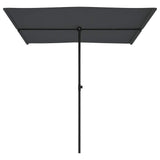 Garden Parasol with Aluminium Pole 2x1.5 m Anthracite - Top-Down View
