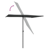 Garden Parasol with Aluminium Pole 2x1.5 m Anthracite - Rear View