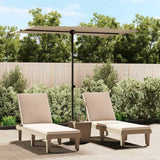 Garden Parasol with Aluminium Pole 2x1.5 m Taupe