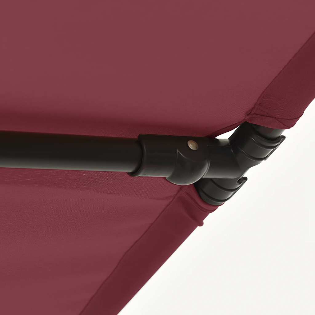 Garden Parasol with Aluminium Pole 2x1.5 m Bordeaux Red