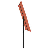 Garden Parasol with Aluminium Pole 2x1.5 m Terracotta - 45-Degree Angle