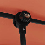 Garden Parasol with Aluminium Pole 2x1.5 m Terracotta - Low Angle