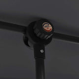 Garden Parasol with Aluminium Pole 2x1.5 m Black - Low Angle