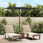Garden Parasol with Aluminium Pole 2x1.5 m Black