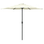 Garden Parasol with Aluminium Pole 270x246 cm Sand White