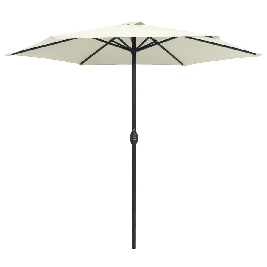 Garden Parasol with Aluminium Pole 270x246 cm Sand White