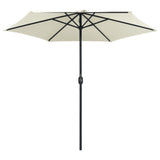 Garden Parasol with Aluminium Pole 270x246 cm Sand White - Side View