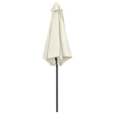 Garden Parasol with Aluminium Pole 270x246 cm Sand White - Top-Down View