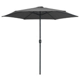 Garden Parasol with Aluminium Pole 270x246 cm Anthracite - Front View