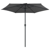 Garden Parasol with Aluminium Pole 270x246 cm Anthracite - Side View