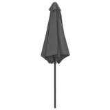 Garden Parasol with Aluminium Pole 270x246 cm Anthracite - Top-Down View
