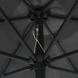 Garden Parasol with Aluminium Pole 270x246 cm Anthracite