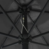 Garden Parasol with Aluminium Pole 270x246 cm Anthracite - 45-Degree Angle