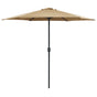 Garden Parasol with Aluminium Pole 270x246 cm Taupe