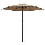 Garden Parasol with Aluminium Pole 270x246 cm Taupe