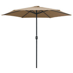 Garden Parasol with Aluminium Pole 270x246 cm Taupe