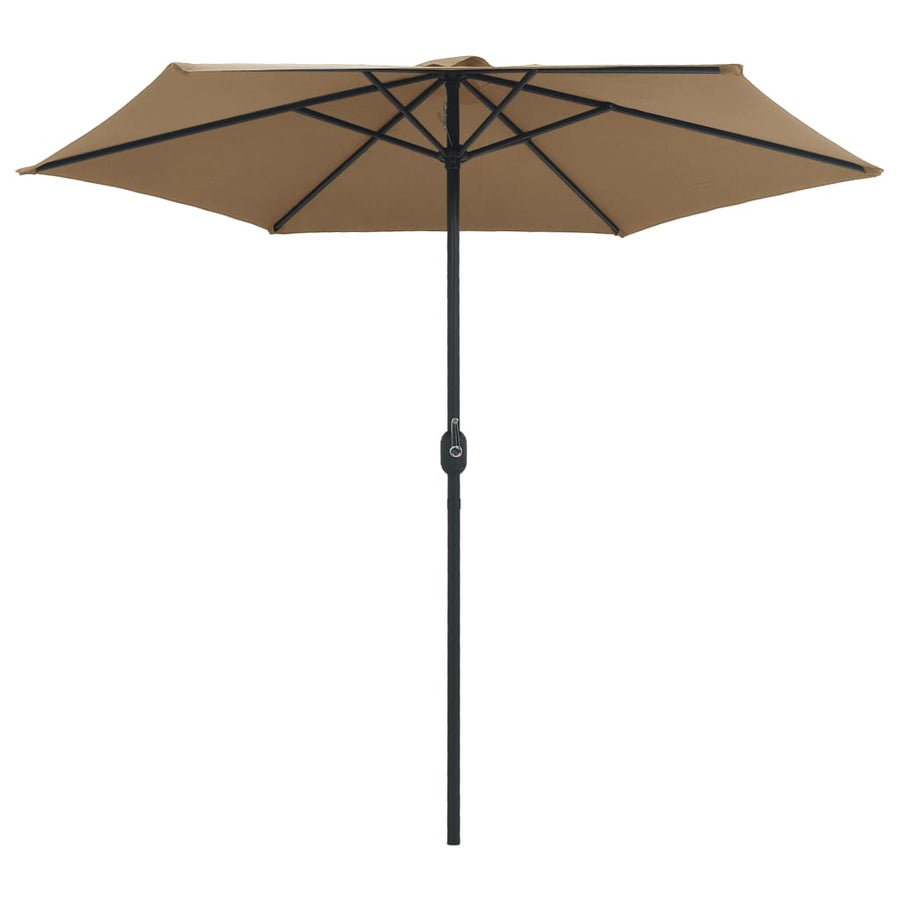 Garden Parasol with Aluminium Pole 270x246 cm Taupe