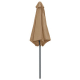Garden Parasol with Aluminium Pole 270x246 cm Taupe