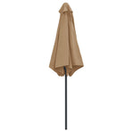 Garden Parasol with Aluminium Pole 270x246 cm Taupe