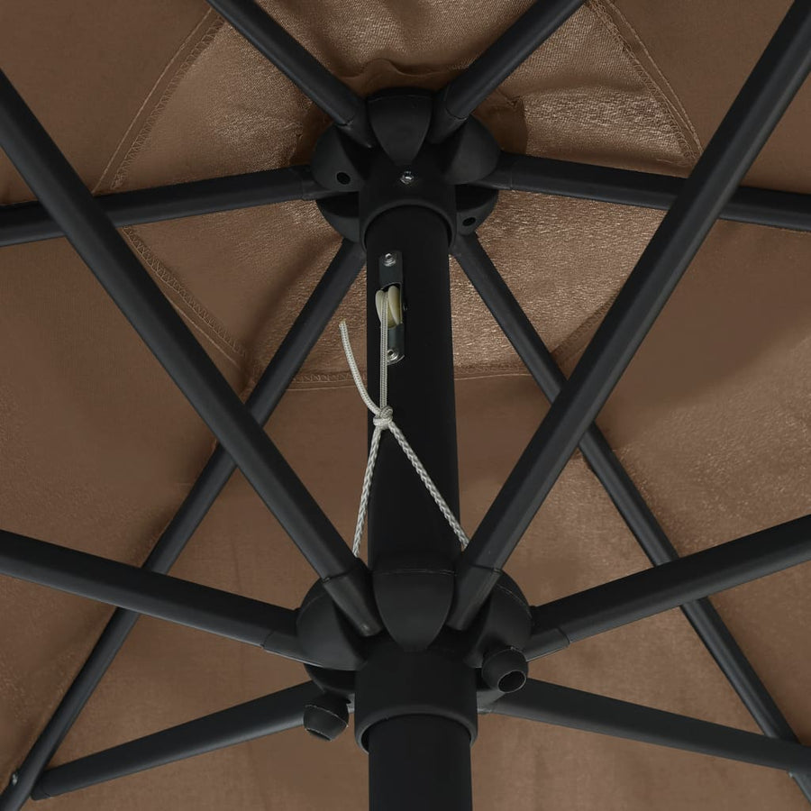 Garden Parasol with Aluminium Pole 270x246 cm Taupe