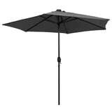 Garden Parasol with LED Lights&Aluminium Pole 270 cm Anthracite - Side View