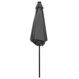 Garden Parasol with LED Lights&Aluminium Pole 270 cm Anthracite - Top-Down View