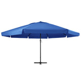 Garden Parasol with Aluminium Pole 500 cm Azure Blue - Front View