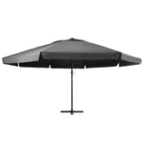 Garden Parasol with Aluminium Pole 600 cm Anthracite - Front View