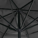 Garden Parasol with Aluminium Pole 600 cm Anthracite - 45-Degree Angle