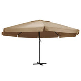 Garden Parasol with Aluminium Pole 600 cm Taupe