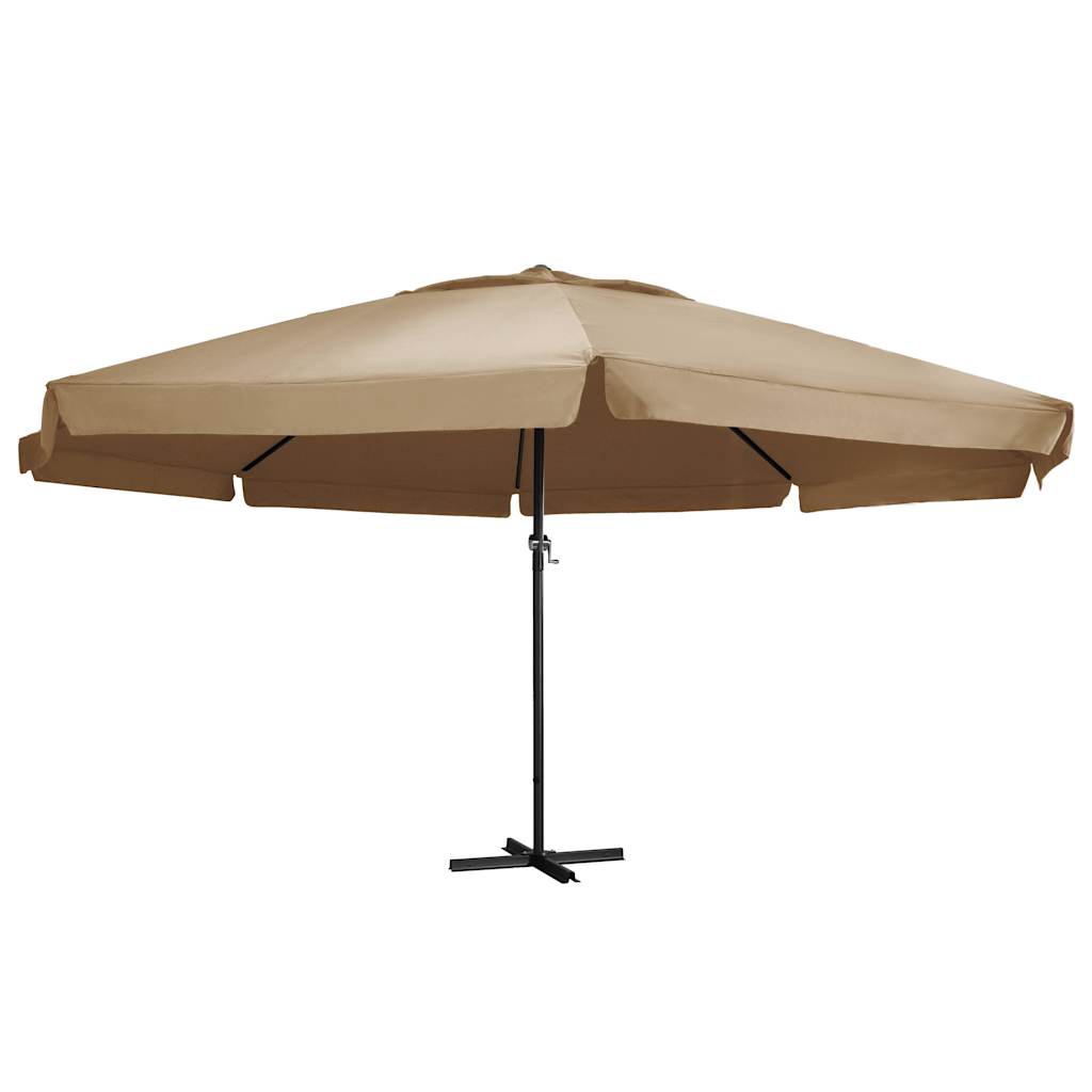 Garden Parasol with Aluminium Pole 600 cm Taupe