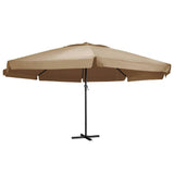 Garden Parasol with Aluminium Pole 600 cm Taupe