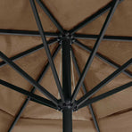 Garden Parasol with Aluminium Pole 600 cm Taupe