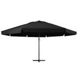 Garden Parasol with Aluminium Pole 600 cm Black
