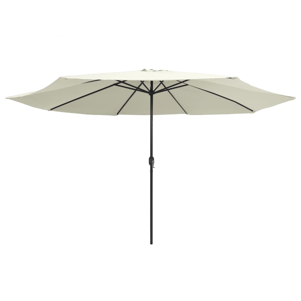 Garden Parasol with Metal Pole 390 cm Sand White