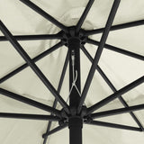 Garden Parasol with Metal Pole 390 cm Sand White