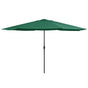 Garden Parasol with Metal Pole 390 cm Green