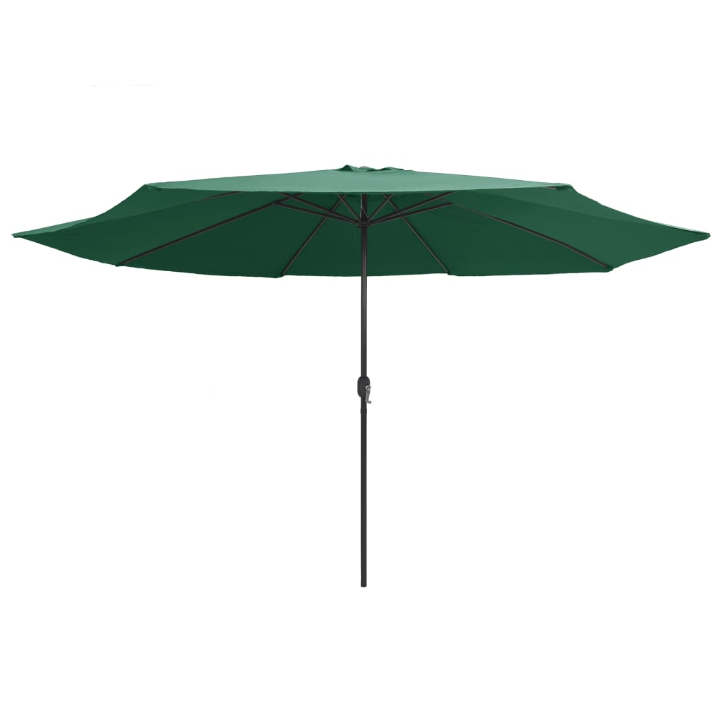 Garden Parasol with Metal Pole 390 cm Green